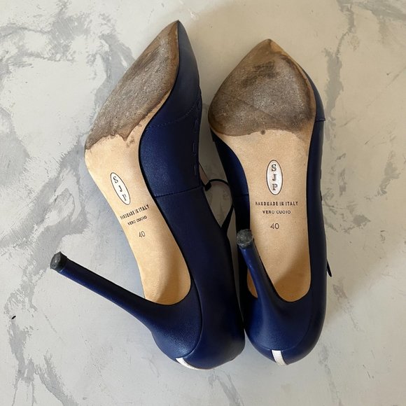 SJP by Sarah Jessica Parker T Strap Heel - Purple Leather 9.5 - Picture 9 of 15